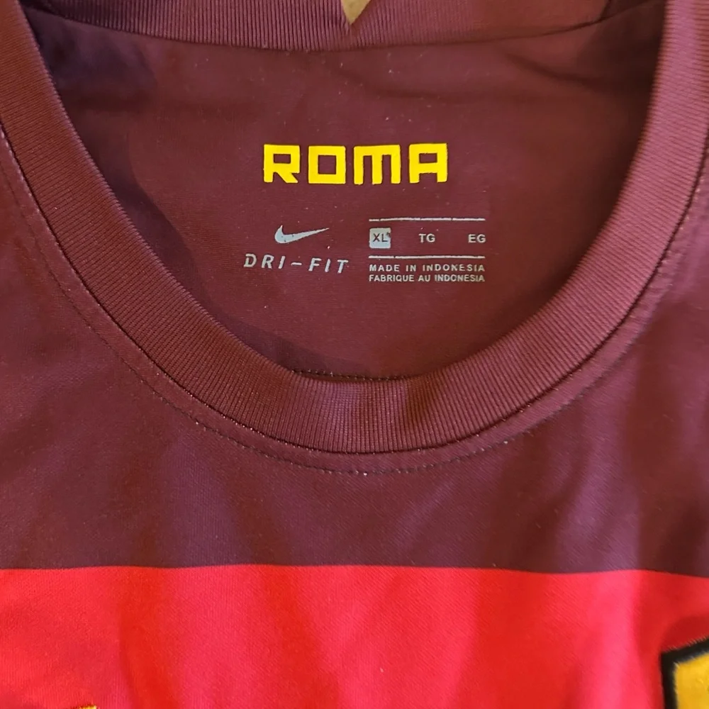 Roma Nike Dri Fit Maroon and Orange Jersey XL - Picture 2 of 15